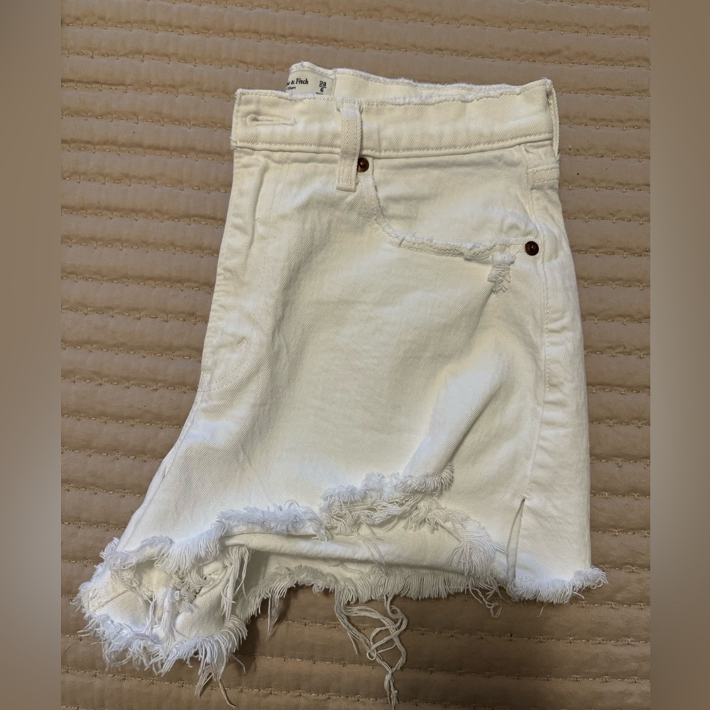 White denim shorts